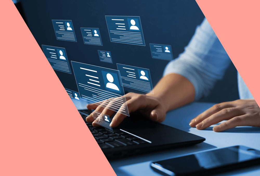 a close-up of hands on a keyboard